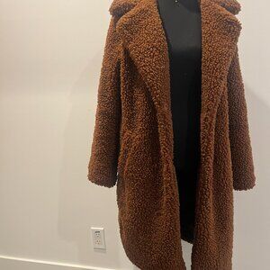 BCBG Teddy Bear Fur Coat